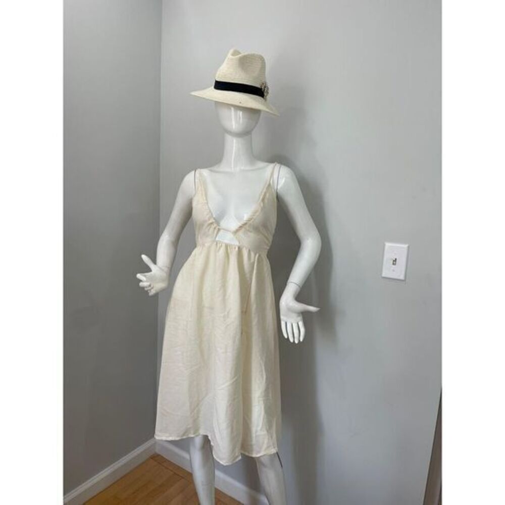 Commense Cutout High-Slit Beige Midi Dress Size S - Picture 9 of 15